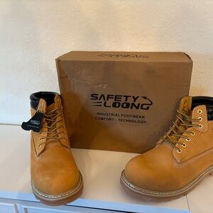 NIB Safely Loong Industrial Men’s Leather Work Boots Comfort Technology Sz 11